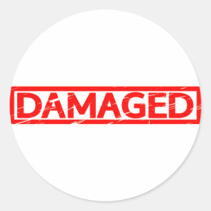 Damaged Stamp Classic Round Sticker