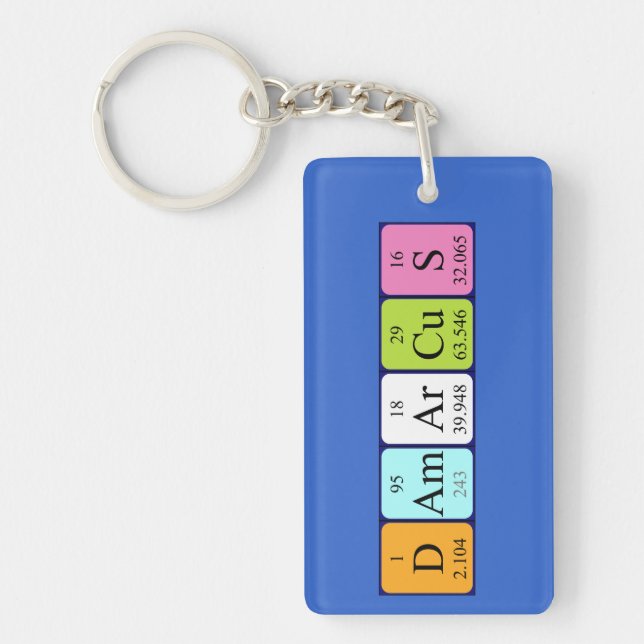 Damarcus periodic table name keyring (Front)