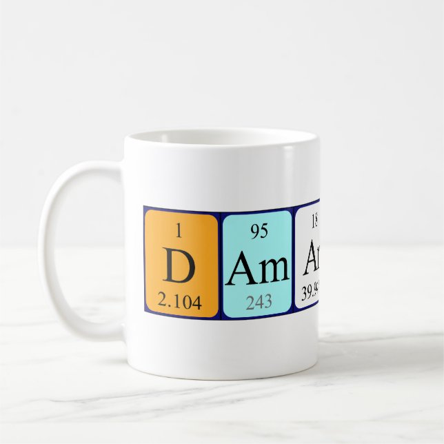 Damarion periodic table name mug (Left)