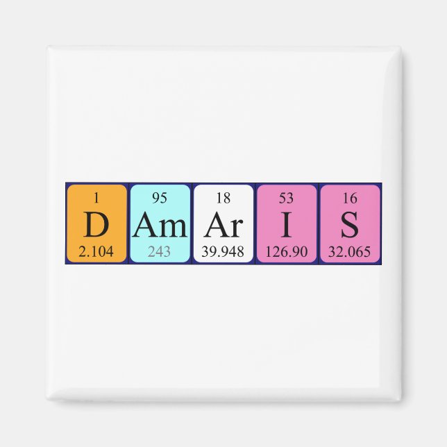 Damaris periodic table name magnet (Front)