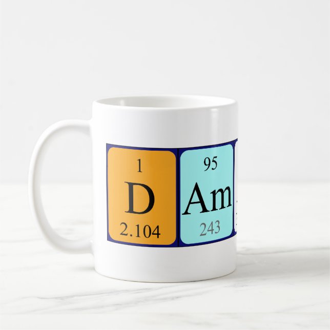 Damaris periodic table name mug (Left)