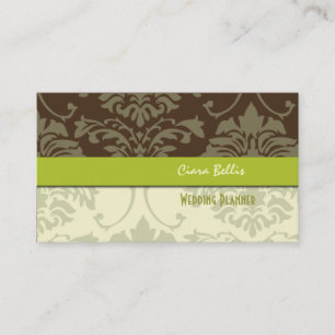 Damas au chocolat, cartes de visite wedding planne