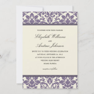 DAMAS CLASSEMENT VIOLET   CARTES D'INVITATION DE M