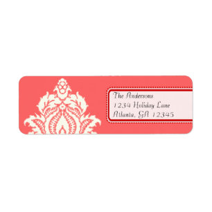 Damas d'ivoire sur rose avec rouge