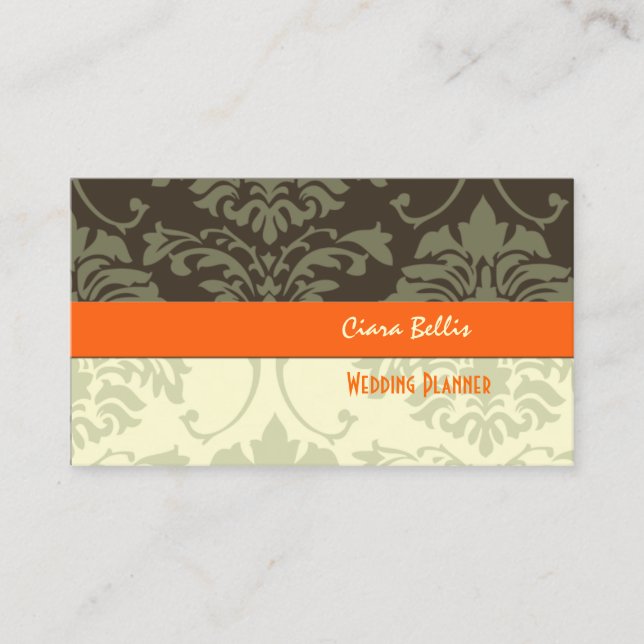 Damas élégant, cartes de visite wedding planners (Devant)