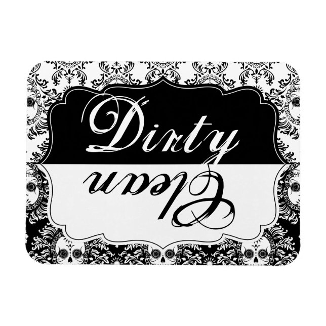 Damas mortes - Magnet de cuisine propre / sale (Horizontal)