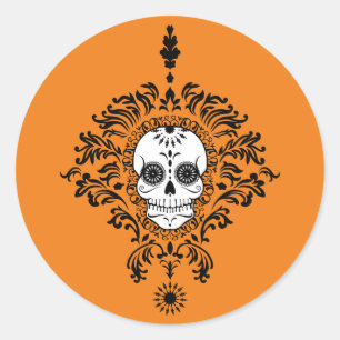 Damas mortes - Stickers crâne à sucre chic