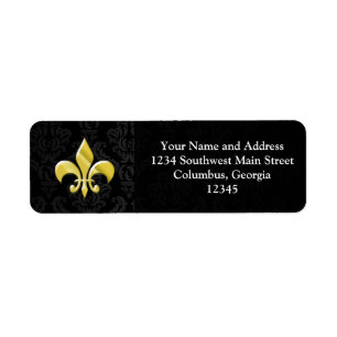 Damas noir/or Fleur de Lis