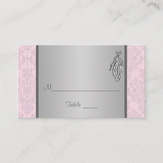 Damas rose et gris, Chaussons de ballet Carte de p (Devant)