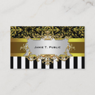 Damas, ruban d'or noir blanc, Étiquette d'or