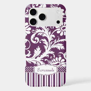 Damas Vintage d'aubergine personnalisée et bande