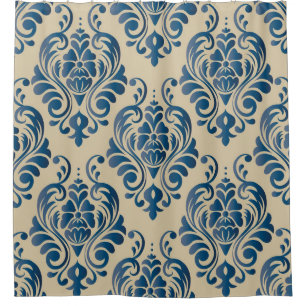 Damascus seamless pattern of floral ornament on be