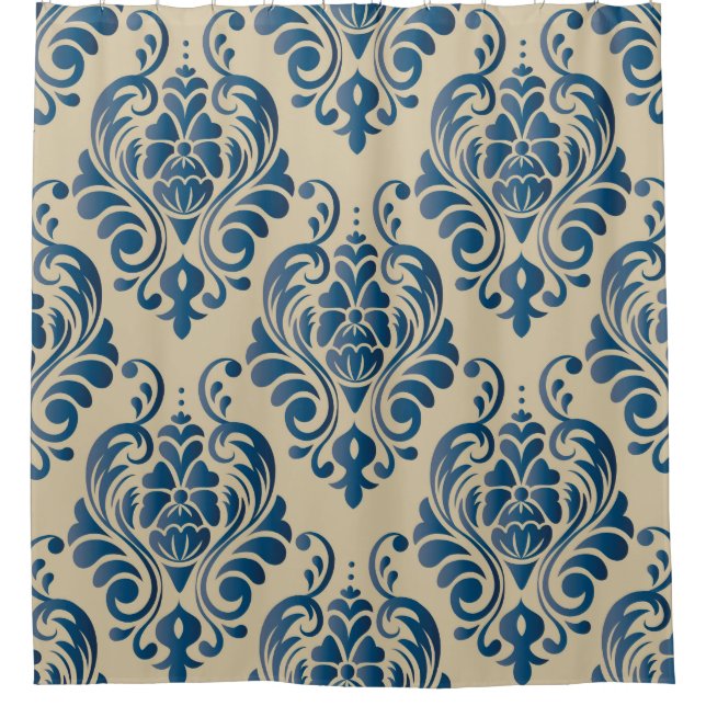 Damascus seamless pattern of floral ornament on be (Front)