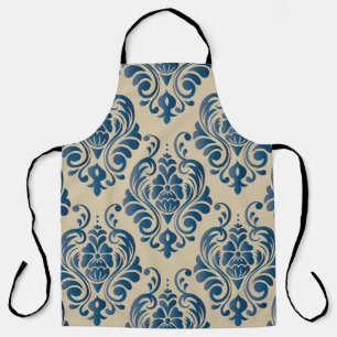 Damascus seamless pattern of floral ornament on be apron
