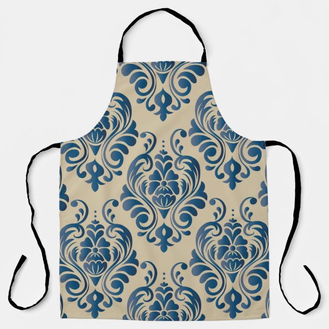 Damascus seamless pattern of floral ornament on be apron (Front)