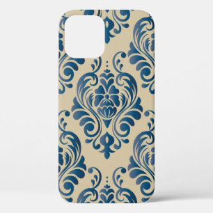 Damascus seamless pattern of floral ornament on be iPhone 12 case