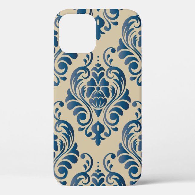 Damascus seamless pattern of floral ornament on be Case-Mate iPhone case (Back)
