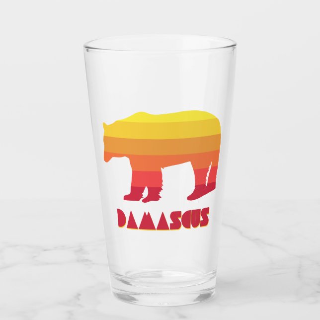 Damascus Virginia Rainbow Bear Glass (Front)