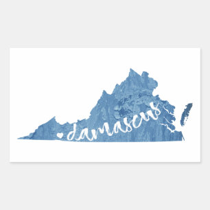 Damascus, Virginia Wood Grain Sticker