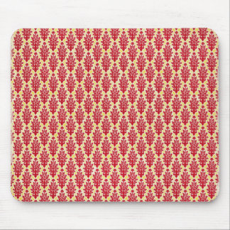 damask07-redyellow RED YELLOW DAMASK PATTERN TEMP Mouse Pad