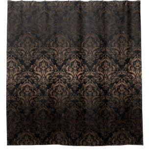 DAMASK1 BLACK MARBLE & BRONZE METAL
