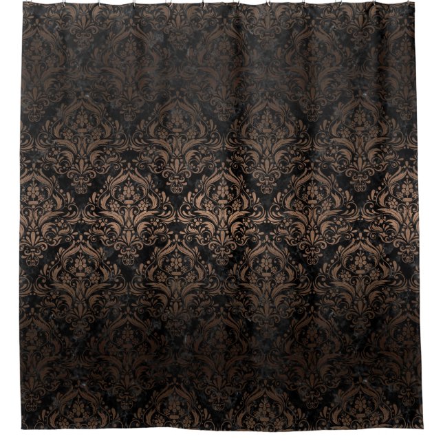 DAMASK1 BLACK MARBLE & BRONZE METAL (Front)