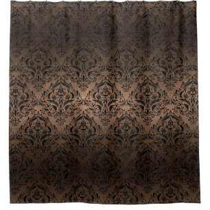 DAMASK1 BLACK MARBLE & BRONZE METAL (R)