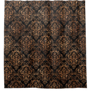 DAMASK1 BLACK MARBLE & BROWN STONE