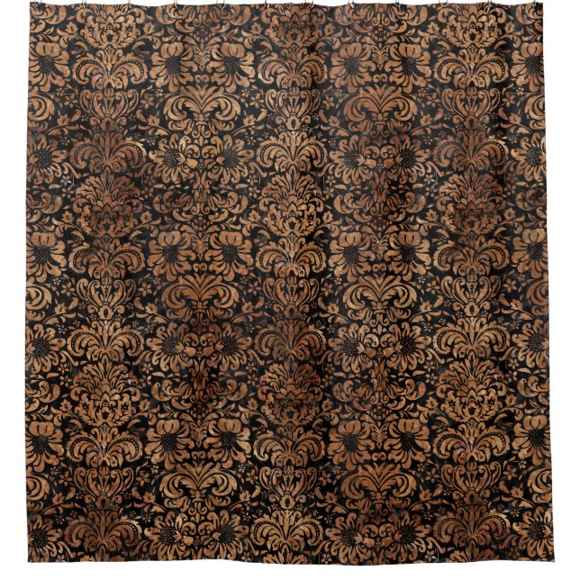 DAMASK2 BLACK MARBLE & BROWN STONE (Front)