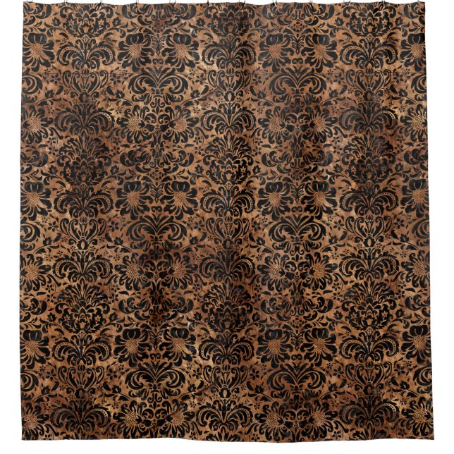 DAMASK2 BLACK MARBLE & BROWN STONE (R) (Front)