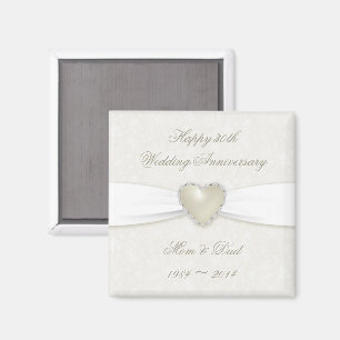 Damask 30th Mariage Anniversary Magnet