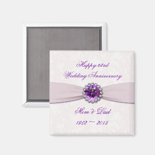 Damask 33rd Wedding Anniversary Magnet