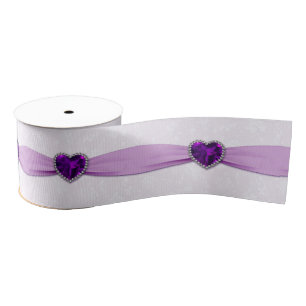 Damask 33rd Wedding Anniversary Ribbon Grosgrain Ribbon
