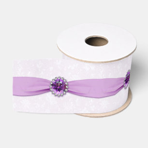 Damask 33rd Wedding Anniversary Ribbon Grosgrain Ribbon