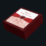 Damask 40th Wedding Anniversary Gift Box<br><div class="desc">A Digitalbcon Images Design featuring a ruby red and white colour and damask design theme with a variety of custom images, shapes, patterns, styles and fonts in this one-of-a-kind "Damask 40th Wedding Anniversary Design". This attractive and elegant design comes complete with customizable text lettering to suit your own special occasion....</div>