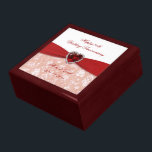 Damask 40th Wedding Anniversary Gift Box<br><div class="desc">A Digitalbcon Images Design featuring a ruby red and white colour and damask design theme with a variety of custom images, shapes, patterns, styles and fonts in this one-of-a-kind "Damask 40th Wedding Anniversary Design". This attractive and elegant design comes complete with customizable text lettering to suit your own special occasion....</div>