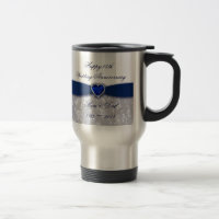 Damask 45th Wedding Anniversary Coffee Mug