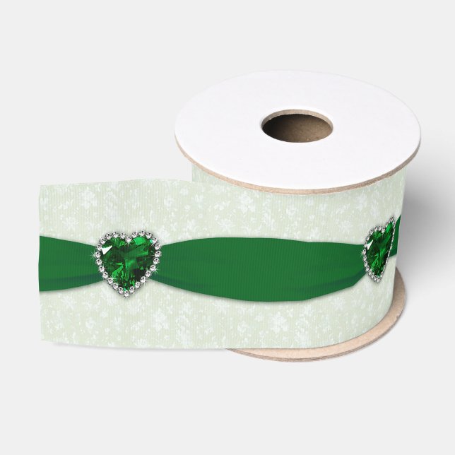 Damask 55th Wedding Anniversary Ribbon Grosgrain Ribbon (Spool)