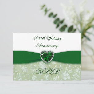 Damask 55th Wedding Anniversary RSVP