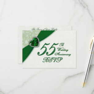 Damask 55th Wedding Anniversary RSVP