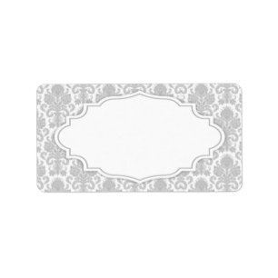 Damask Address Label