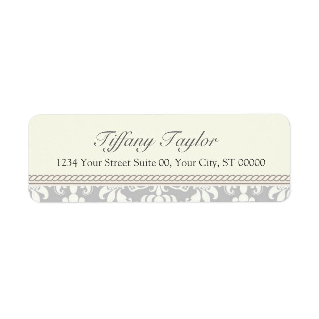 Damask Address Label 3/4" x 2 1/4" " (Front)