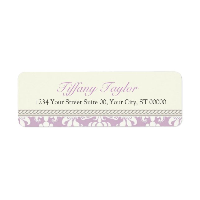 Damask Address Label 3/4" x 2 1/4" " (Front)