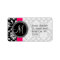 Damask Address Labels Pink for Weddings Initial
