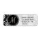 Damask Address Labels Pink for Weddings Initial
