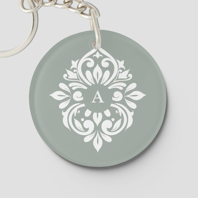 Damask Ambience (Pale Olive) Keychain (Creator Uploaded)
