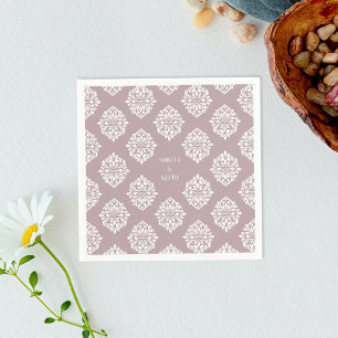 Damask Ambience Pale Pink Elegant Wedding Napkins