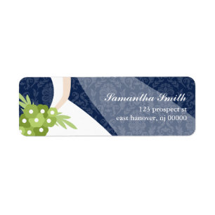 Damask and Floral Return Address Labels