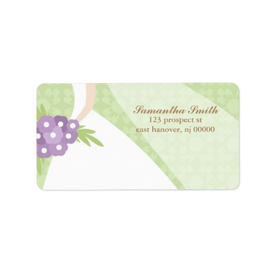 Damask and Floral Return Address Labels