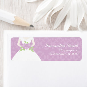 Damask and Floral Return Address Labels
